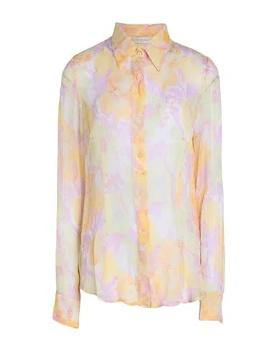 Dries Van Noten Woman Shirt Yellow Size 10 Silk