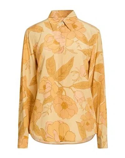 Dries Van Noten Woman Shirt Yellow Size 8 Silk
