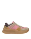 Dries Van Noten Woman Sneakers Pastel Pink Size 8 Leather, Textile Fibers