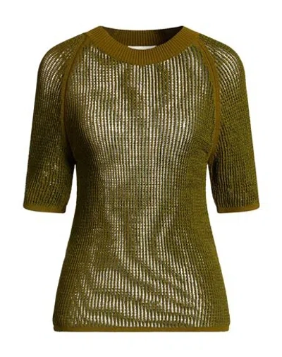 Dries Van Noten Woman Sweater Military Green Size Xl Viscose, Cotton, Polyester