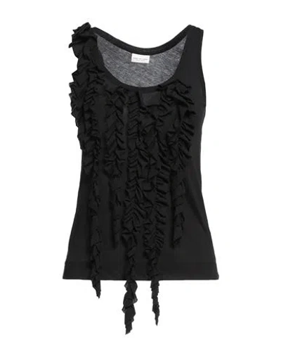 Dries Van Noten Woman Top Black Size Xs Cotton In Black