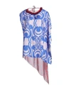 Dries Van Noten Embellished Printed Silk-blend Blouse In Blue