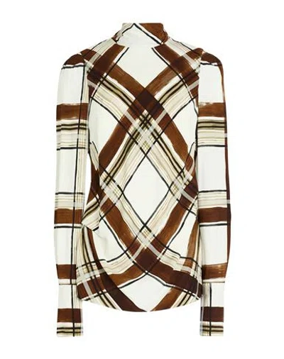 Dries Van Noten Woman Top Brown Size 10 Viscose In Multi