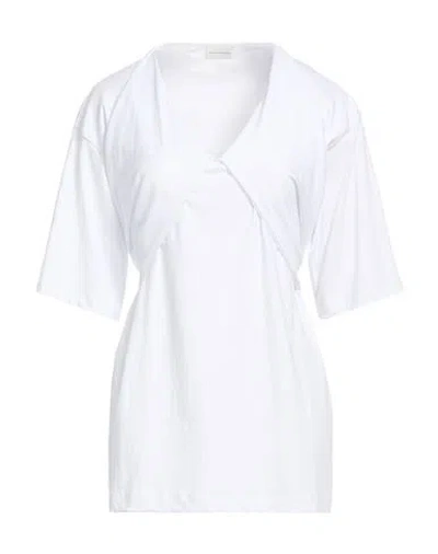 Dries Van Noten Woman T-shirt White Size L Cotton