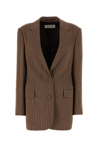 Dries Van Noten Women 00540-basti 1444 W.w.jacket In Brown