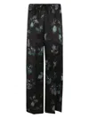 Dries Van Noten Printed Silk Pant In Blue