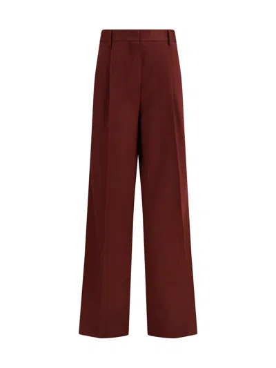 Dries Van Noten Women 02250-portias 2248 W.w.pants In Burgundy