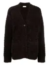 Dries Van Noten Long-sleeved Button Cardigan In Brown