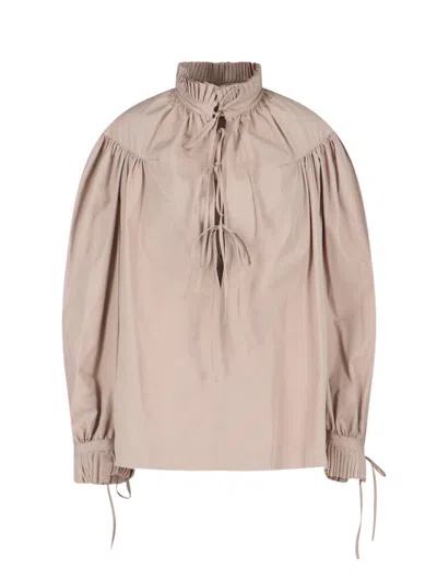 Dries Van Noten Women's 100% Cotton Shirt In Sand