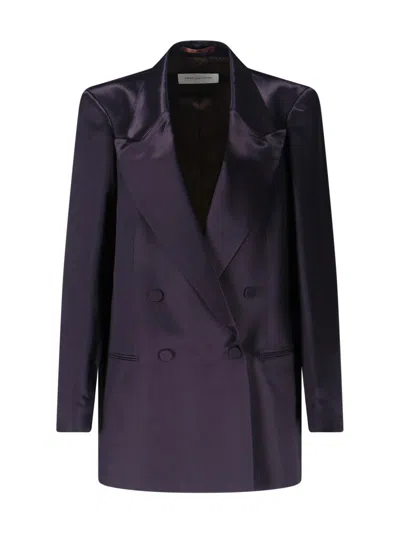 Dries Van Noten Women's 100% Viscose Jacket In Blue