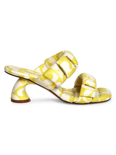 Dries Van Noten Women's 65mm Printed Leather Sandals In Yellow