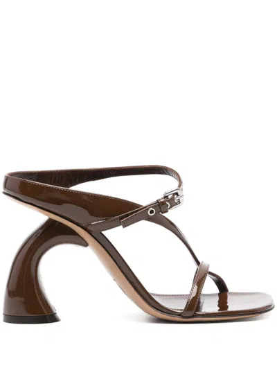 Dries Van Noten Women Asymmetric Heel Sandals In Multi