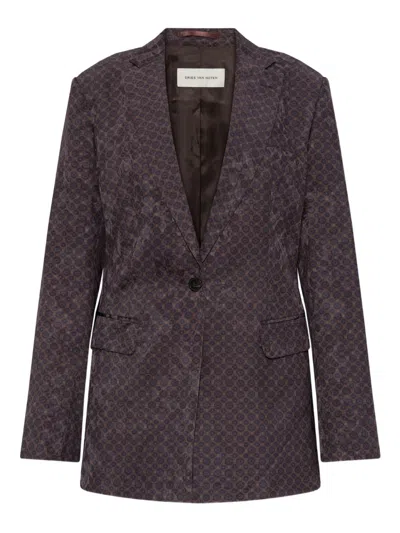 DRIES VAN NOTEN DRIES VAN NOTEN WOMEN BAFTAN SINGLE-BREASTED JACKET