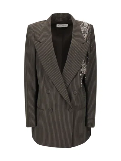 Dries Van Noten Women Beaded Striped Blazer