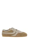 Dries Van Noten Women Beige Low-top Sneakers With Two-tone Lace-up In Suede Woman In Neutral