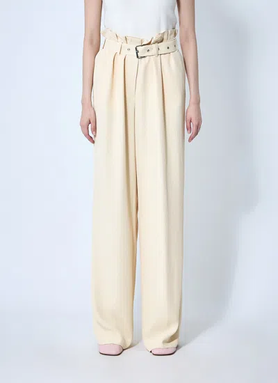 Dries Van Noten Women Belted Pants In Neutral