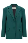 Dries Van Noten 'birdy' Blazer Back Vent In Green