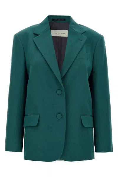 Dries Van Noten Birdy Blazer In Green