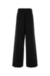 Dries Van Noten Women Black Wool Blend Penn Wide-leg Pant In Black