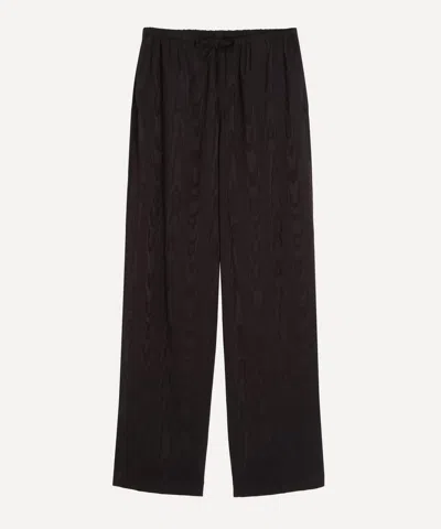 Dries Van Noten Women's Black Wool Drawstring Trousers