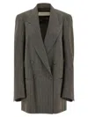 Dries Van Noten Tailored Double-breasted Blazer With Pinstripe Detail In Multi