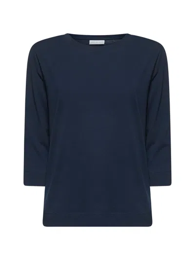 Dries Van Noten Women Blue Cotton Jersey T-shirt