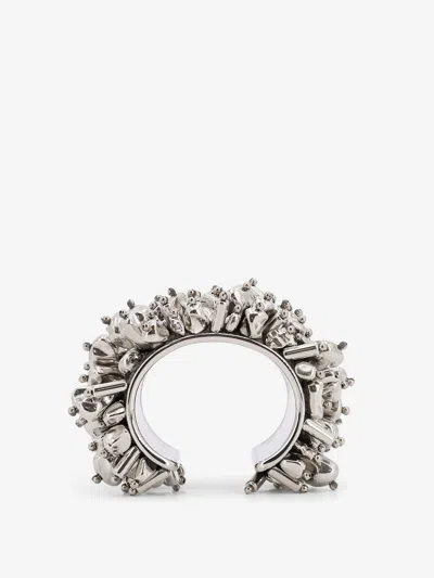 Dries Van Noten Women Brass Bracelet With Jewel Embellishments In Metallic