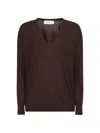 Dries Van Noten Brown Fine Merino Wool Loose-fit Sweater In Brown