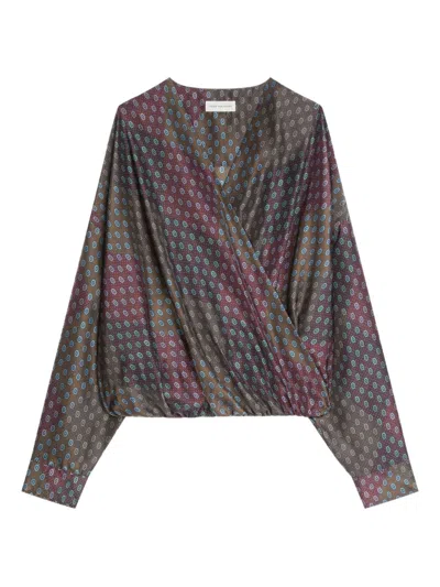 Dries Van Noten Women Camiel Printed Silk Blouse In Multi
