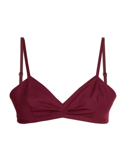 Dries Van Noten Women's Centina Cotton Bralette In Bordeaux