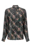 Dries Van Noten Abstract Pattern Long Sleeve Collared Shirt In Multi
