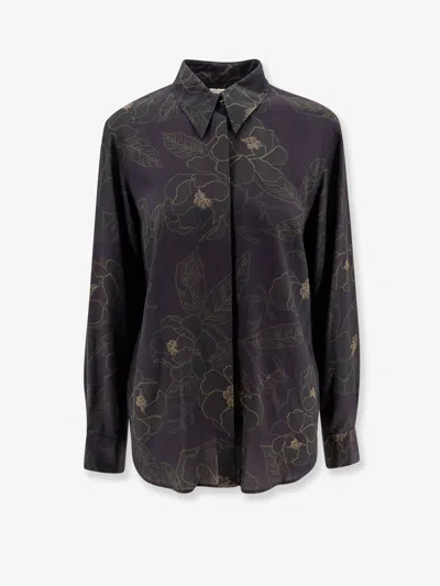 Dries Van Noten Women Chowy Silk Shirt In Black