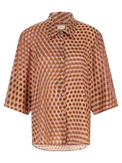 Dries Van Noten 02180-clea 3142 W W Shirt In Brown