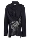 Dries Van Noten Women's Clicks Emb 9295 W.w.shirt In Blue