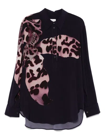 Dries Van Noten Women Corsala Printed Shirt In Blue