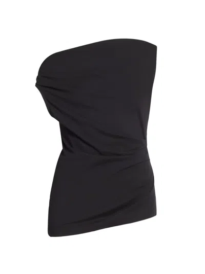 Dries Van Noten Womens Black Draped Sleeveless Cotton-jersey Top Xs