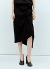 Dries Van Noten Women Cotton Midi Skirt In Black