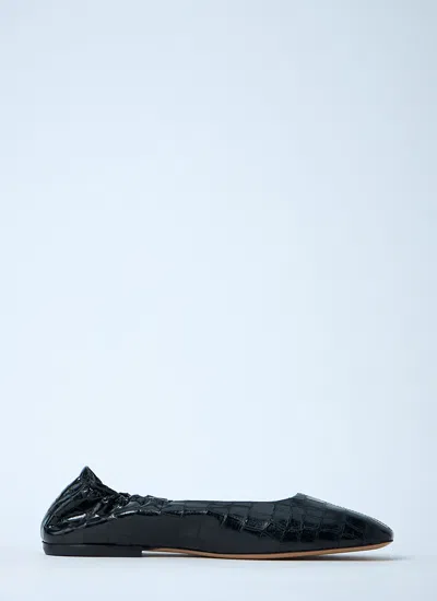 Dries Van Noten Women Croc-embossed Ballerina Flats