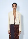 Dries Van Noten Crop Single-breasted Blazer In Multicolor