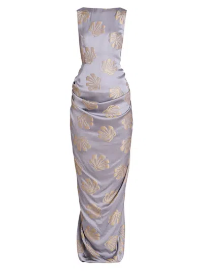 Dries Van Noten Women's Danama Metallic & Satin Gown In Silver