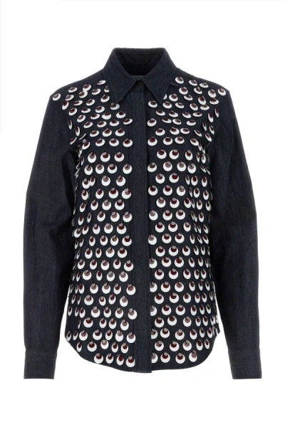 Dries Van Noten Women Denim Chowy Shirt In Blue