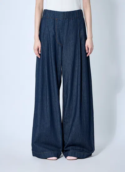Dries Van Noten Women Denim Wide Leg Pants