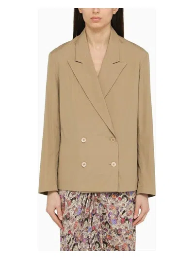 DRIES VAN NOTEN WOMEN'S DOUBLE-BREASTED COTTON JACKET