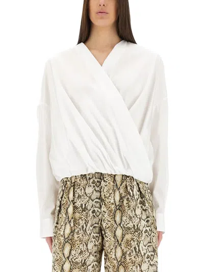Dries Van Noten Women Draped Top In White