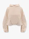 Dries Van Noten Oversized Gathered Cotton-jersey Sweatshirt In Cream