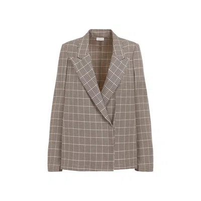 Dries Van Noten Nude Cotton Blazer In Multicolor