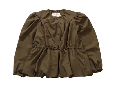 Pre-owned Dries Van Noten Women's  Drawstring Jacket In Khaki