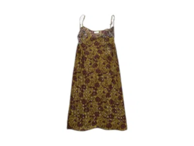 Pre-owned Dries Van Noten Women's  Floral Embellished Dress In Benjamin Blue