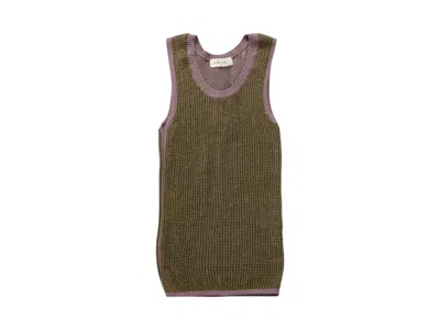 Pre-owned Dries Van Noten Women's  Knitted Tank Top In Mauve