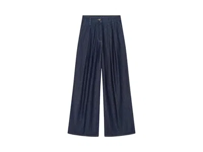 Pre-owned Dries Van Noten Women's  Wide Pleated Jeans In Toothpaste Degrade